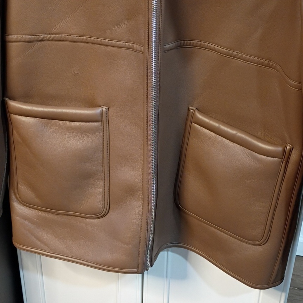 New! Jason Wu Faux Leather Jacket Size Medium - Picture 4 of 10